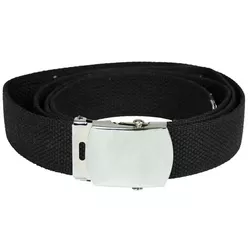 MIL-TEC opasek US kalhotový se stříbrnou sponou ČERNÝ dl.130cm