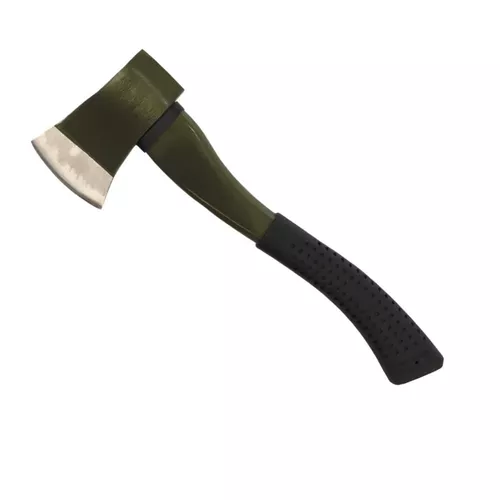 MFH sekera DELUXE FIBERGLASS 38cm s gumovou rukojetí ZELENÁ
