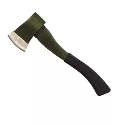 MFH sekera DELUXE FIBERGLASS 38cm s gumovou rukojetí ZELENÁ