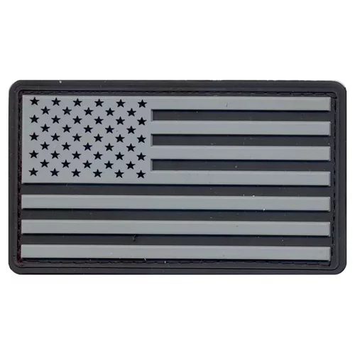 ROTHCO nášivka vlajka USA plast ČERNÁ/ŠEDÁ