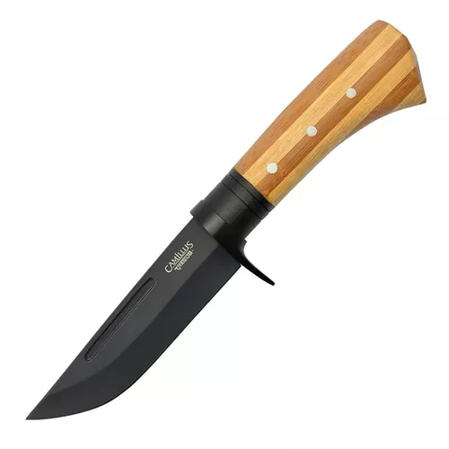 CAMILLUS nůž HUNTER s bambusovou rukojetí a pouzdrem