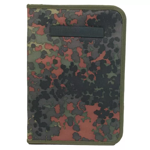 MIL-TEC desky na doklady pro formát A4 na zip s pořadačem BW FLECKTARN