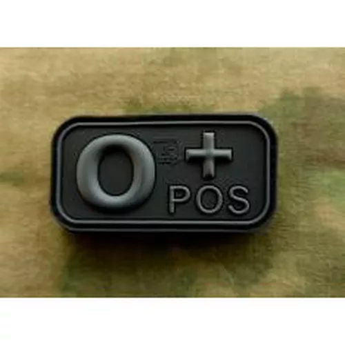 JACKETS TO GO nášivka KREV 0 POS plast ČERNÁ