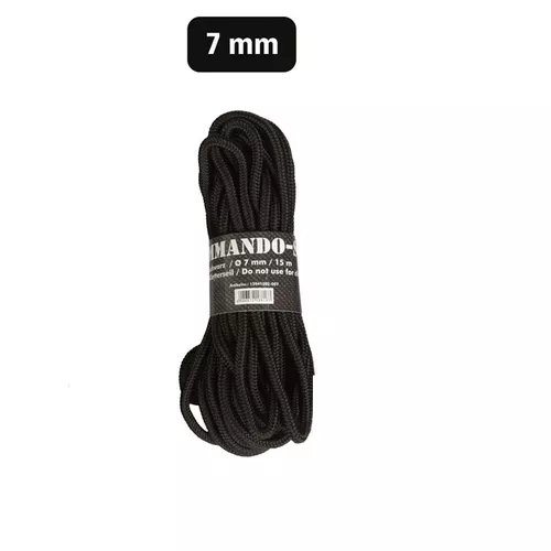 MIL-TEC šňůra COMMANDO pomocná ø 7 mm / 15 m ČERNÁ