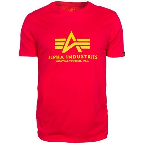 Alpha Industries Tričko  Basic T-Shirt speed red 4XL