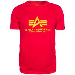 Alpha Industries Tričko  Basic T-Shirt speed red 4XL