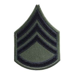 Nášivka: Hodnost US ARMY rukávová Staff Sergeant olivová | černá