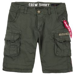 Alpha Industries Kalhoty krátké  Crew Short olivová tmavá 38