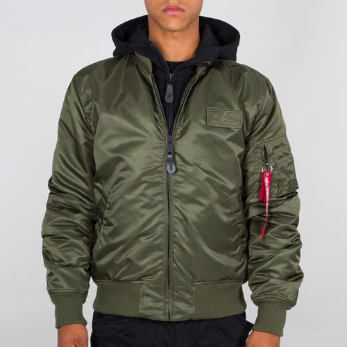 Alpha Industries Bunda  MA-1 D-Tec zelená tmavě | černá XXL