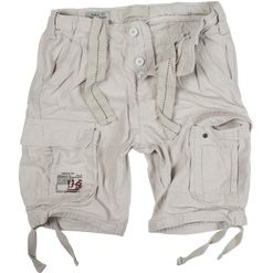 Surplus Kalhoty krátké Airborne Vintage Shorts bílá opraná 4XL