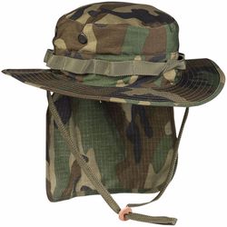 Klobouk Boonie Hat s krytím týla woodland XL