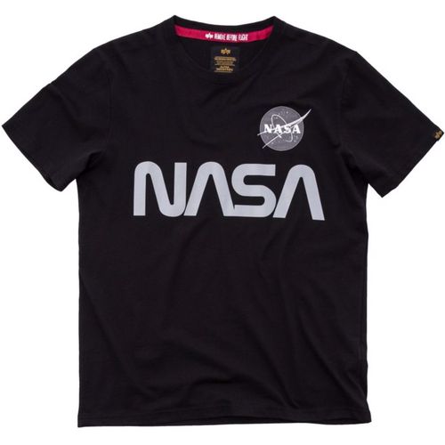 Alpha Industries Tričko  NASA Reflective T černé L