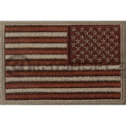 Nášivka: Vlajka USA [zrcadlová] béžová | hnědá