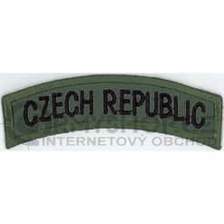 Nášivka: CZECH REPUBLIC [oblouková] olivová | černá