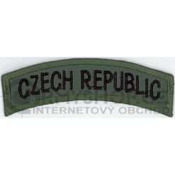 Nášivka: CZECH REPUBLIC [oblouková] olivová | černá