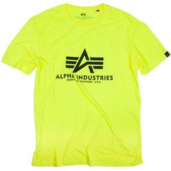 Alpha Industries Tričko  Basic T-Shirt neon yellow M