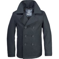 Brandit Kabát Pea Coat černý 6XL