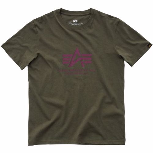 Alpha Industries Tričko  Basic T-Shirt zelená tmavě 4XL