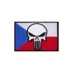 Nášivka: Vlajka Česká republika PUNISHER [40x26] [ssz] barevná