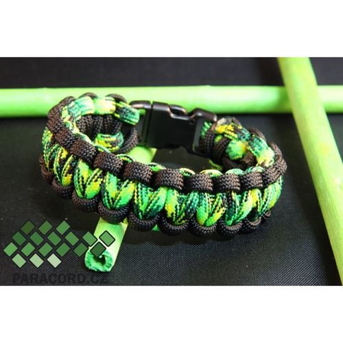 Náramek Paracord MINI KOBRA zelená D13