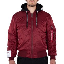 Alpha Industries Bunda  MA-1 ZHP bordová XXL