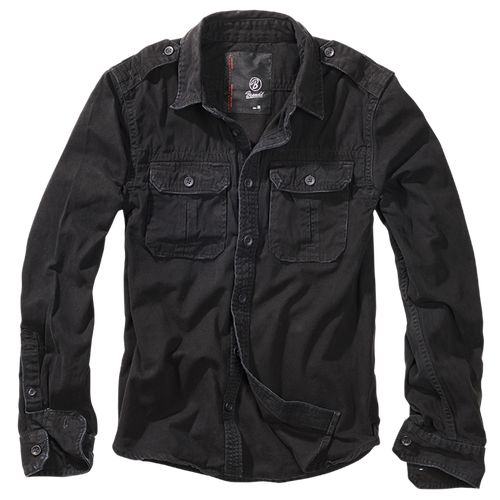 Brandit Košile Vintage Shirt Longsleeve černá 5XL