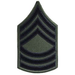 Nášivka: Hodnost US ARMY rukávová Master Sergeant olivová | černá