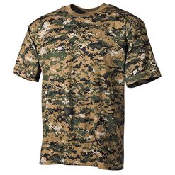 Tričko US T-Shirt woodland digital M