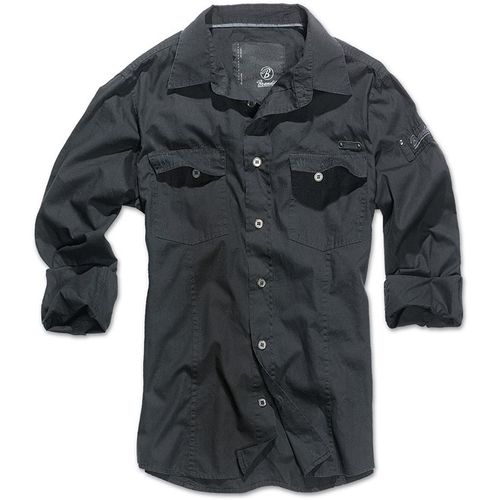 Brandit Košile SlimFit Shirt černá 7XL