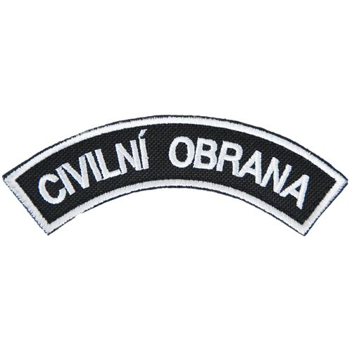 Nášivka: CIVILNÍ OBRANA [ssz] černá | bílá