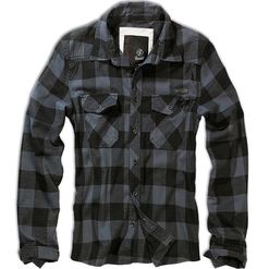 Brandit Košile Check Shirt šedá | černá M