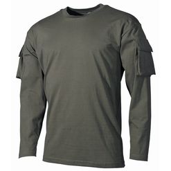 Tričko US T-Shirt s kapsami na rukávech 1/1 olivové XXL