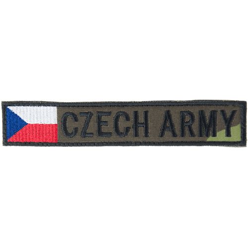 Nášivka:CZECH ARMY - jmenovka s vlajkou vz. 95 zelený | barevná