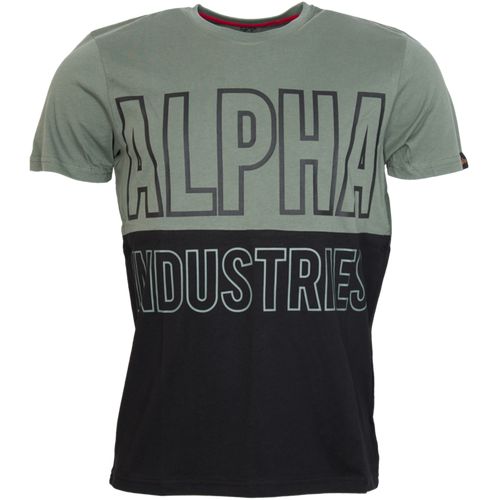 Alpha Industries Tričko  Block T zelená vintage XL