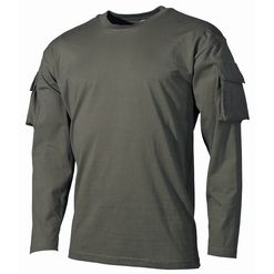Tričko US T-Shirt s kapsami na rukávech 1/1 olivové S