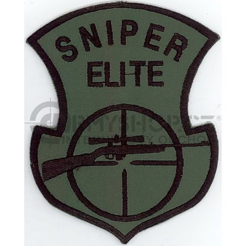 Nášivka: Sniper Elite olivová | černá