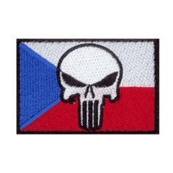 Nášivka: Vlajka Česká republika PUNISHER [55x38] [ssz] barevná