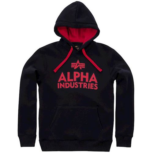 Alpha Industries Mikina  Foam Print Hoody černá | červená XXL
