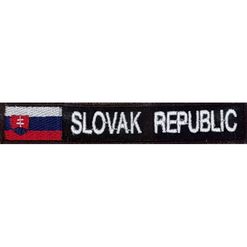 Nášivka: SLOVAK REPUBLIC obdélníková s vlajkou barevná