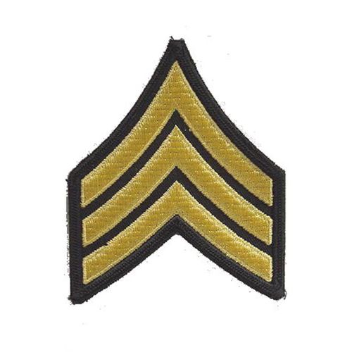 Nášivka: Hodnost US ARMY rukávová Sergeant černá | žlutá