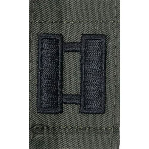 Nášivka: Hodnost US ARMY límcová Captain olivová | černá