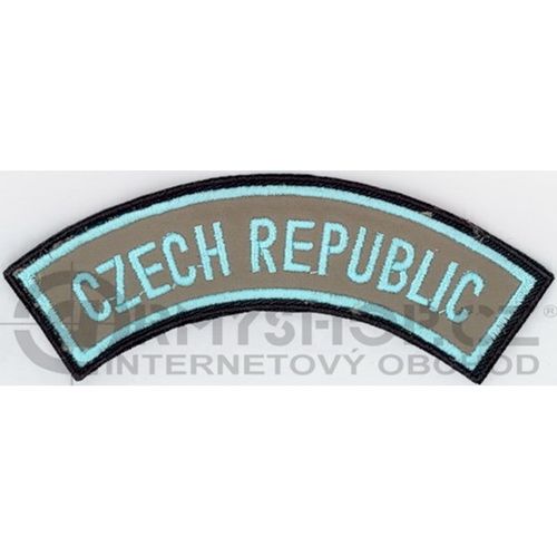 Nášivka: CZECH REPUBLIC - domovenka AČR [ssz] béžová | modrá