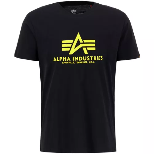 Tričko Basic T-Shirt black | neon yellow